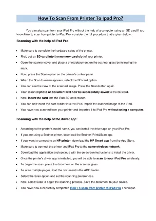 how to scan from printer to ipad pro