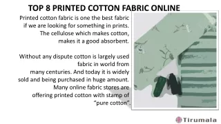 top 8 printed cotton fabric online