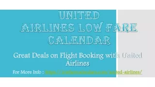 United Airlines Fare Calendar