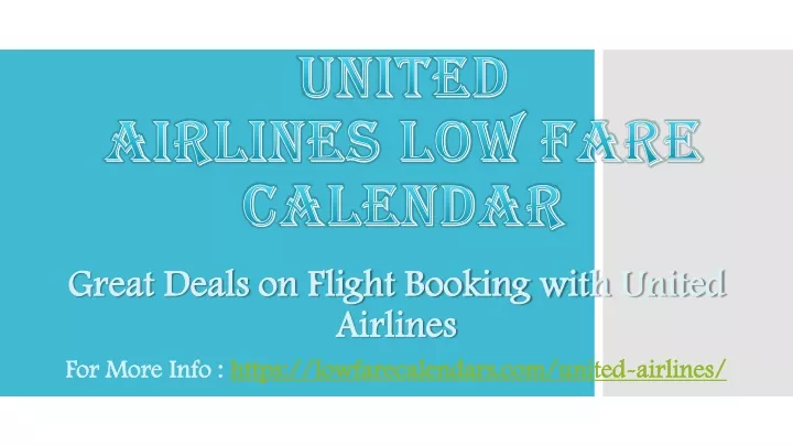 PPT United Airlines Fare Calendar PowerPoint Presentation free
