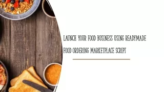 Readymade Food Ordering Marketplace script