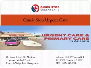 Benefits of Quick Stop Urgent Care