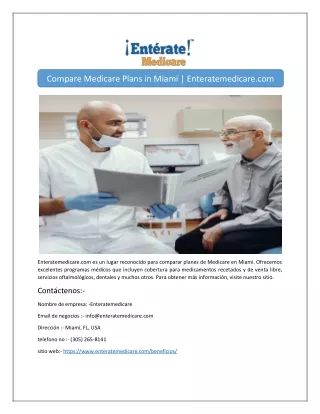compare medicare plans in miami enteratemedicare