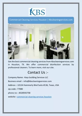 commercial cleaning services houston