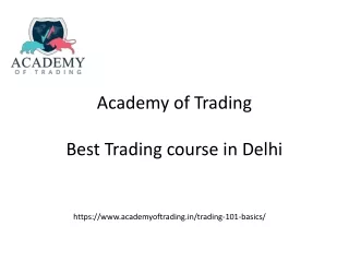BEST STOCK TRADING COURSE IN DELHI