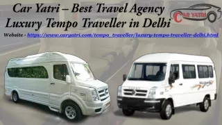 luxury tempo traveller hire in delhi