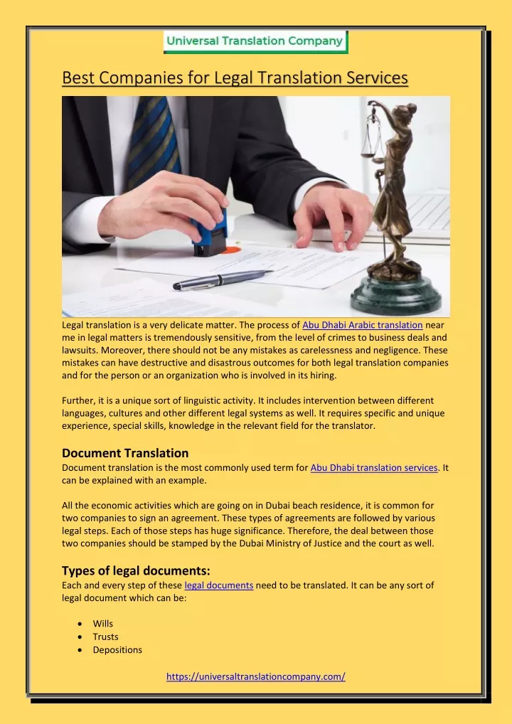 best companies for legal translation services