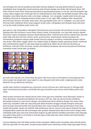 Ini Yaitu Situs IDN Poker Online & Ceme Online Terpercaya Terunggul Di Indonesia