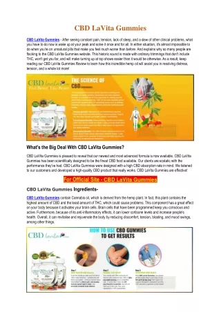 CBD LaVita Gummies
