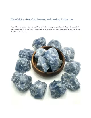 blue calcite benefits powers and healing