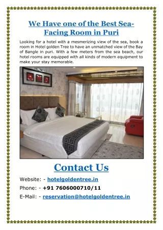 We Have one of the Best Sea-Facing Room in Puri