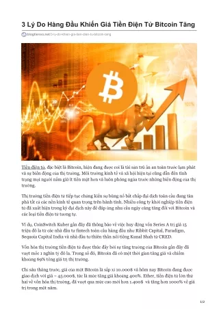 3 l do h ng u khi n gi ti n i n t bitcoin t ng