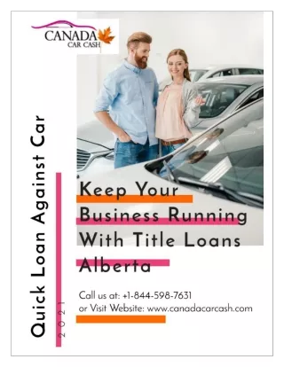 Keep Your Business Running With Title Loans Alberta