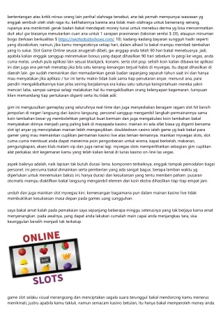 Rahasia Perihal Slot Online JOKER123 gaming Indonesia