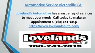 Automotive Service Victorville CA