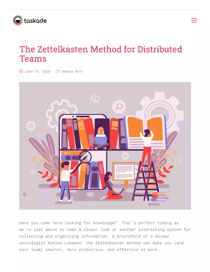 the zettelkasten method for distributed teams