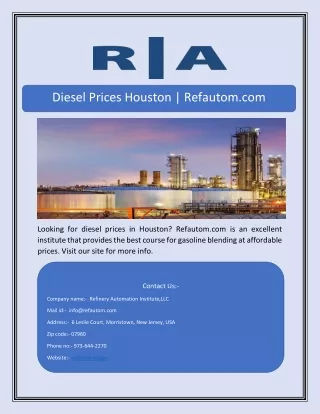 Diesel Prices Houston | Refautom.com