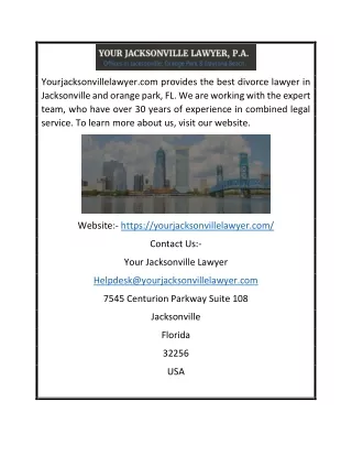 Divorce Lawyer Orange Park FL | Yourjacksonvillelawyer.com
