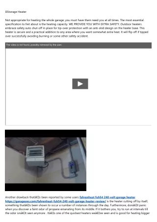 What the Best fahrenheat electric garage heater Pros Do (and You Should Too)