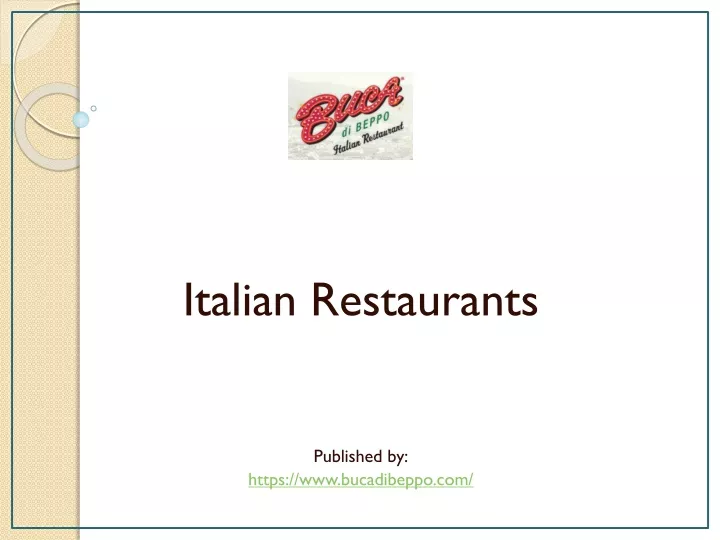 italian restaurants published by https www bucadibeppo com