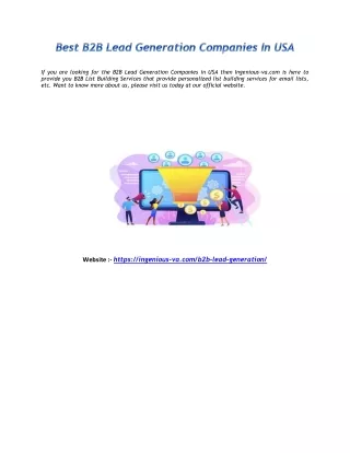 Best B2B Lead Generation Companies In USA