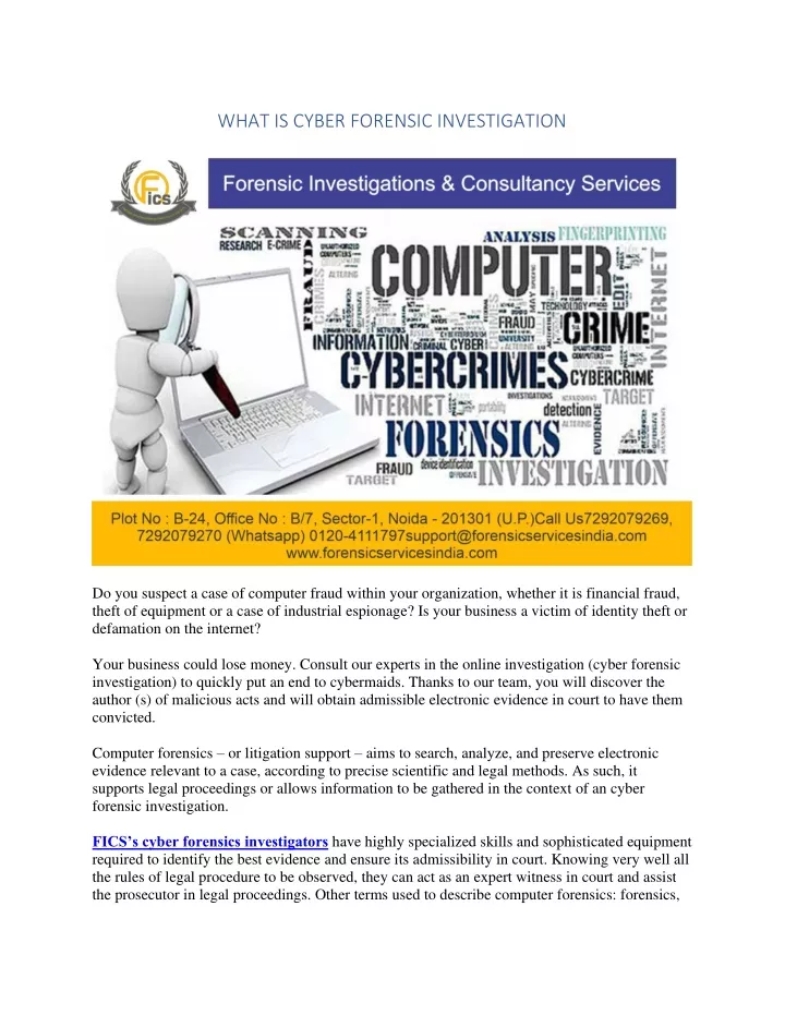 what is cyber forensic investigation