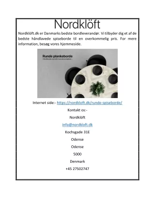 Unikke Spiseborde i Danmark | Nordklöft.dk