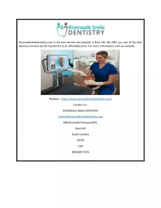 Dentist in Rock Hill SC | Riverwalksmiledentistry.com
