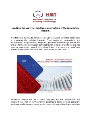 leading the way for modern construction with