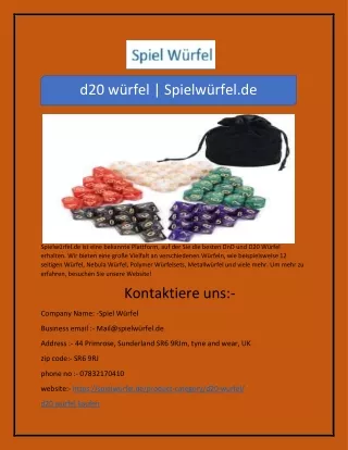 spielw rfel de ist eine bekannte plattform