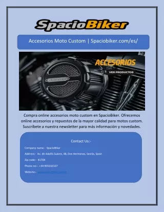 accesorios moto custom spaciobiker com es