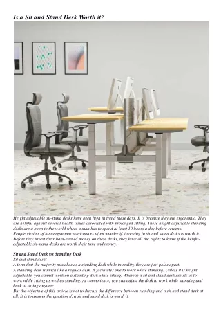 is a sit and stand desk worth it