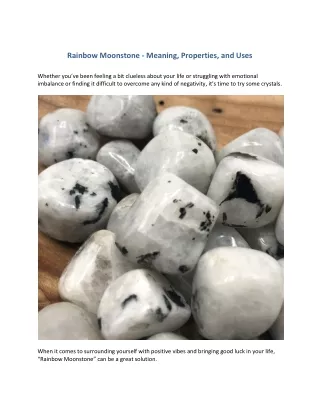 rainbow moonstone meaning properties and uses
