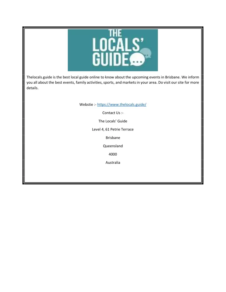 thelocals guide is the best local guide online