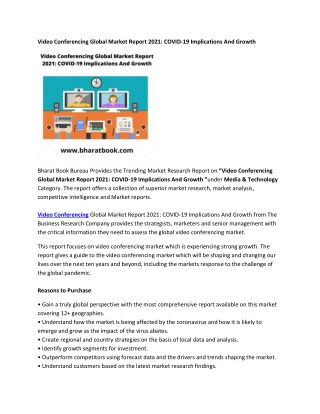 video conferencing global market report 2021