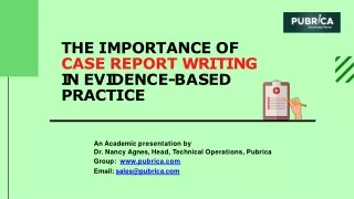 the importance of case report writing