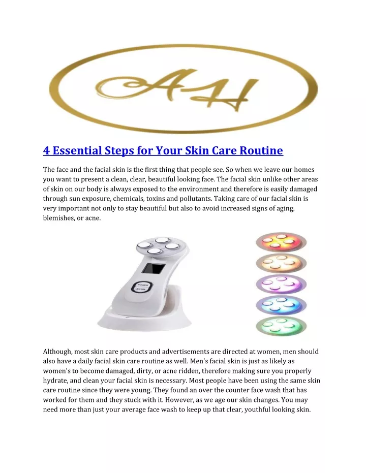 4 essential steps for your skin care routine