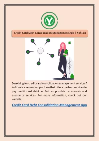 Credit Card Debt Consolidation Management App | Yofii.co