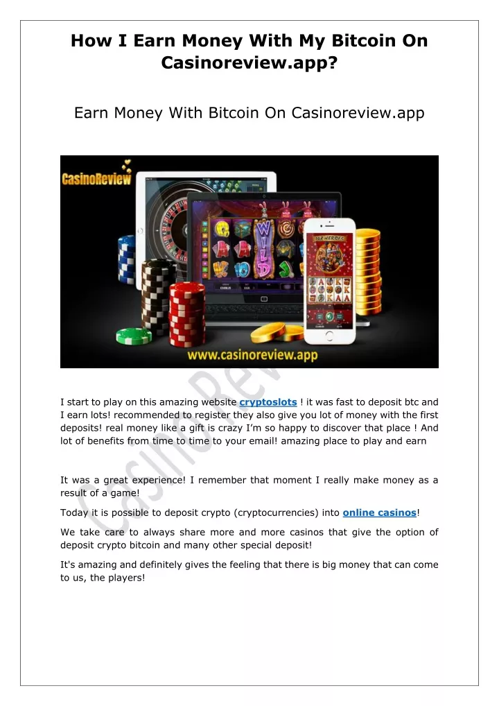 how i earn money with my bitcoin on casinoreview