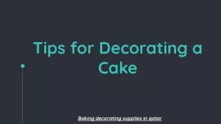 tips for decorating a cake