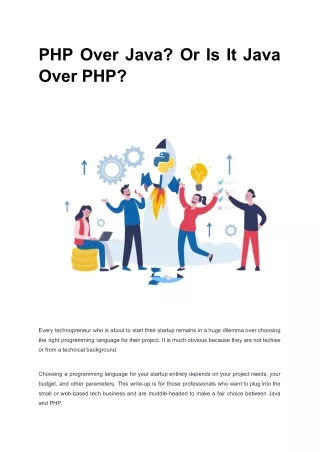 php over java or is it java over php