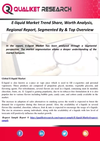 e liquid market trend share worth analysis