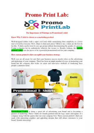 Promotional T-shirt supplies in Gurgaon India