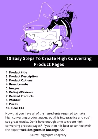 10 easy steps to create high converting product