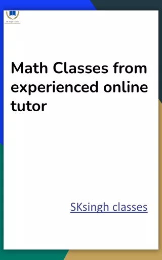 math classes from experienced online tutor