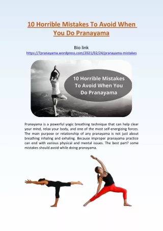 10 horrible mistakes to avoid when