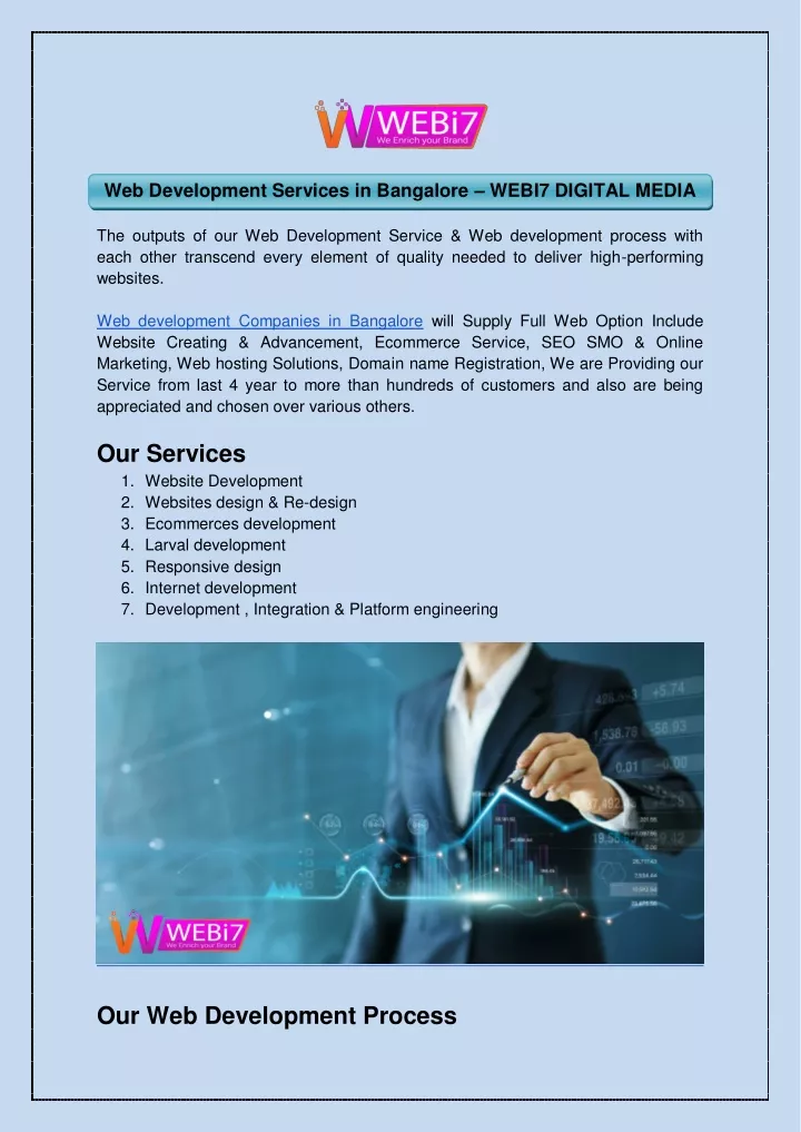 web development services in bangalore webi7