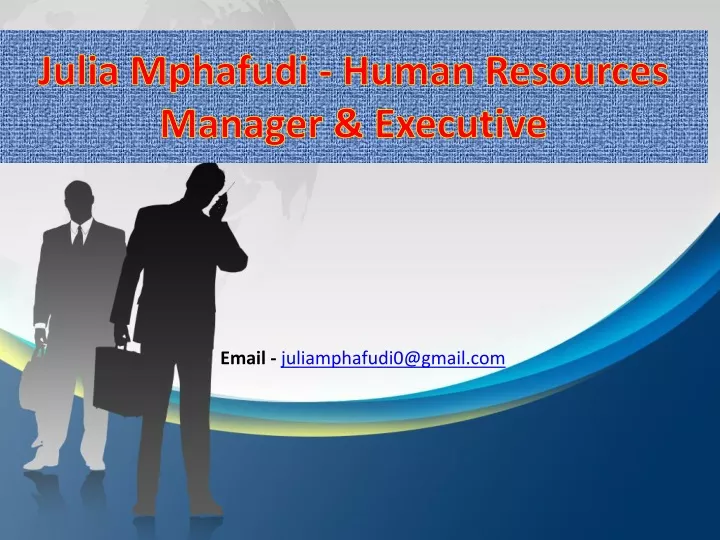 julia mphafudi human resources manager executive