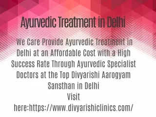 Ayurvedic Treatment in Delhi