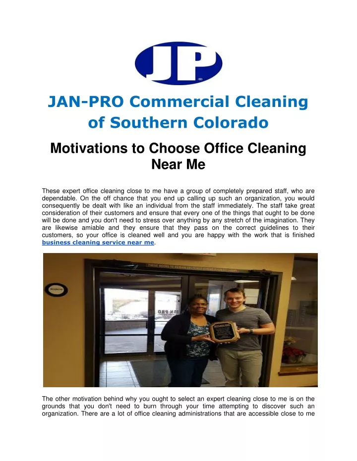 jan pro commercial cleaning of southern colorado